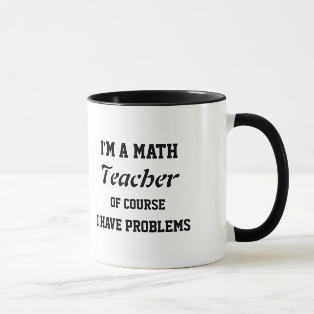 Caneca Professor de matemática customizável (Direita)