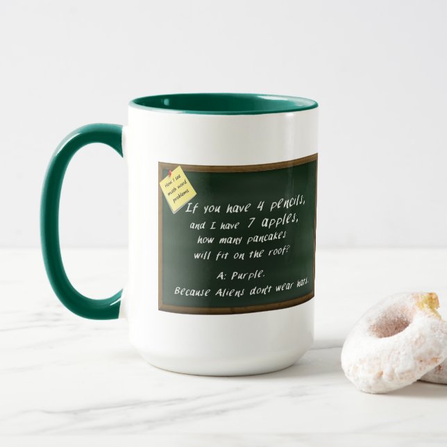 Caneca Professor Engraçado - Como Vejo Problemas De Palav (Com Donut)