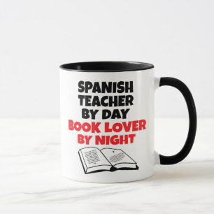 Caneca Professor espanhol ama ler