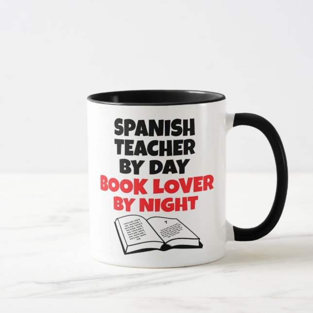 Caneca Professor espanhol ama ler (Direita)
