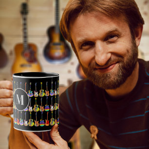 Caneca professor ou estudante de música de guitarra perso
