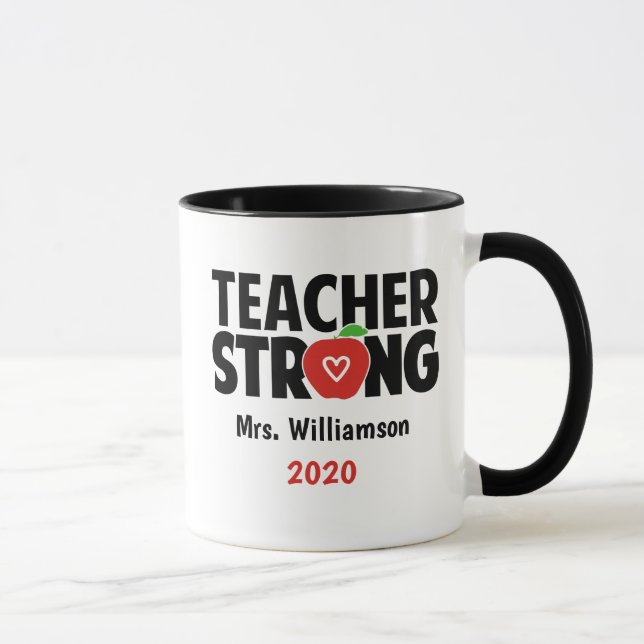 Caneca Professor Personalizado Forte Com Ano Editável (Direita)