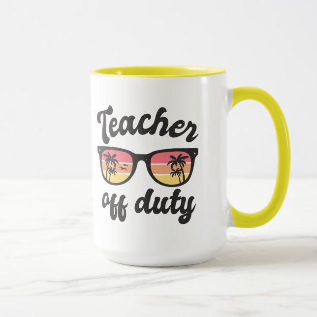 Caneca Professora de serviço, professor Mug (Direita)