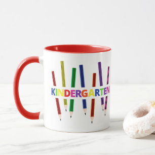 Caneca Professora do jardim de infância do Pencils