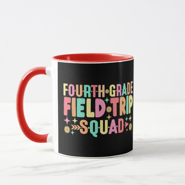 Caneca Professora Engraçada no Esquadrão de Campo do 4º a (Esquerda)