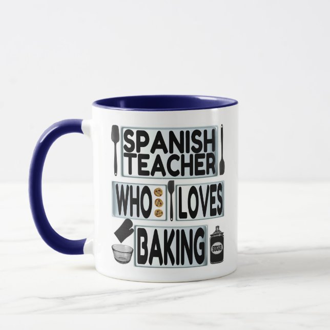 Caneca Professora espanhola ama cozinhar (Esquerda)