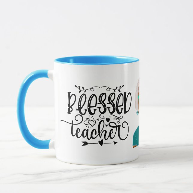 Caneca Professora Super-Heróis Abençoados Professora Clás (Esquerda)
