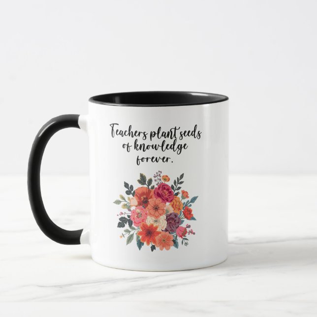 Caneca Professores Plantam Sementes de Conhecimento Para  (Esquerda)