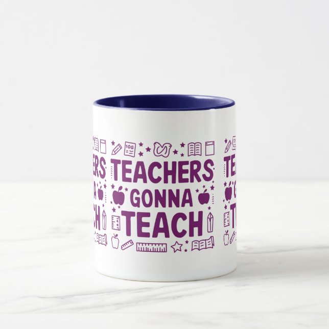 Caneca Professores vão ensinar (Centro)
