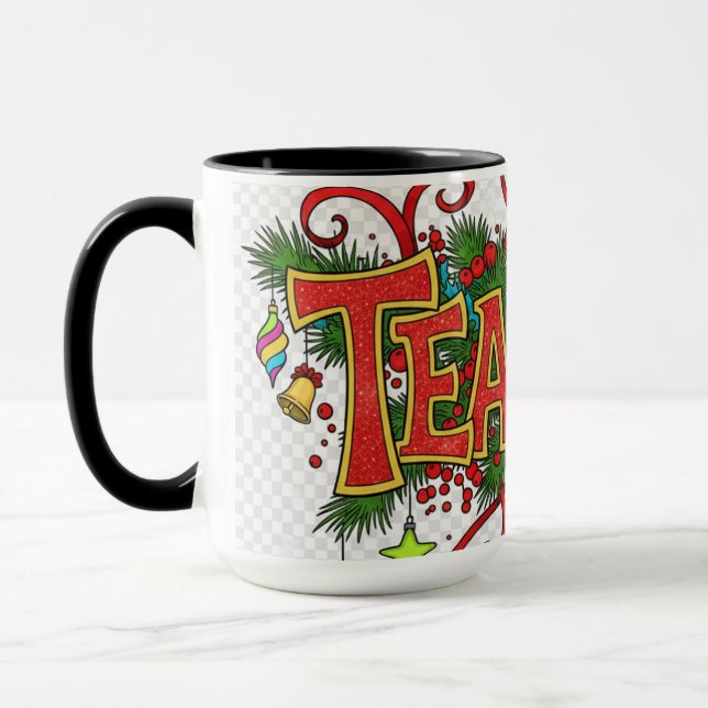 Caneca Profissionais Festivos Fofos - Professores (Esquerda)