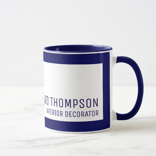 caneca profissional de café decor com borda azul (Direita)