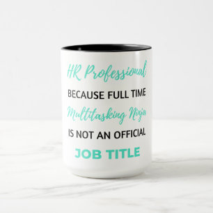 Caneca Profissional de RH porque Multitarefa de Tempo de