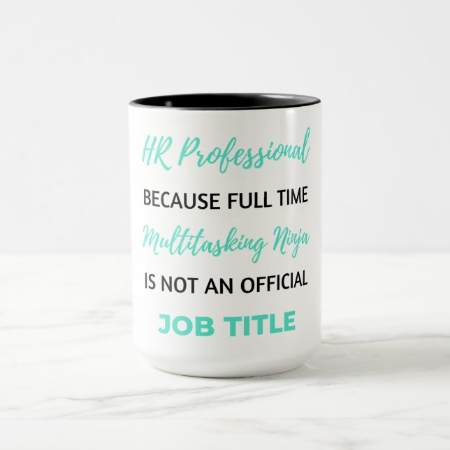 Caneca Profissional de RH porque Multitarefa de Tempo de  (Centro)