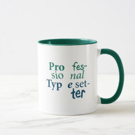 Caneca profissional do Typesetter