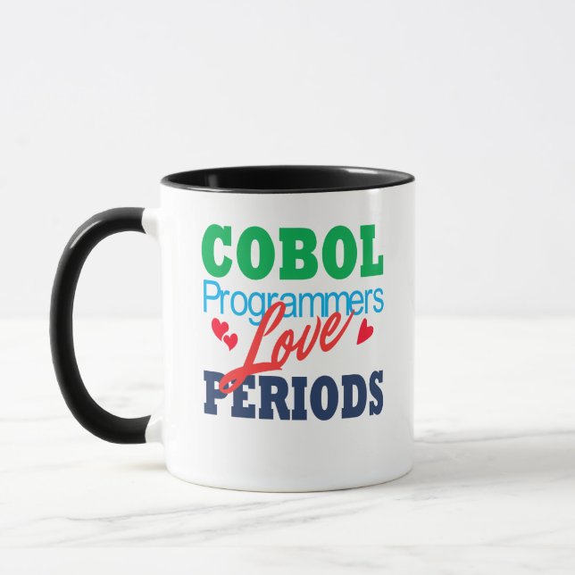 Caneca Programadores de Cobol Amam Pontos (Esquerda)
