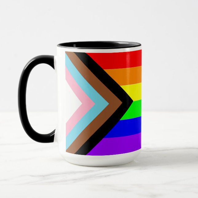 Caneca Progresso do Rainbow Pride Mug (Esquerda)