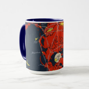 Caneca Projetada Global Air Routers World