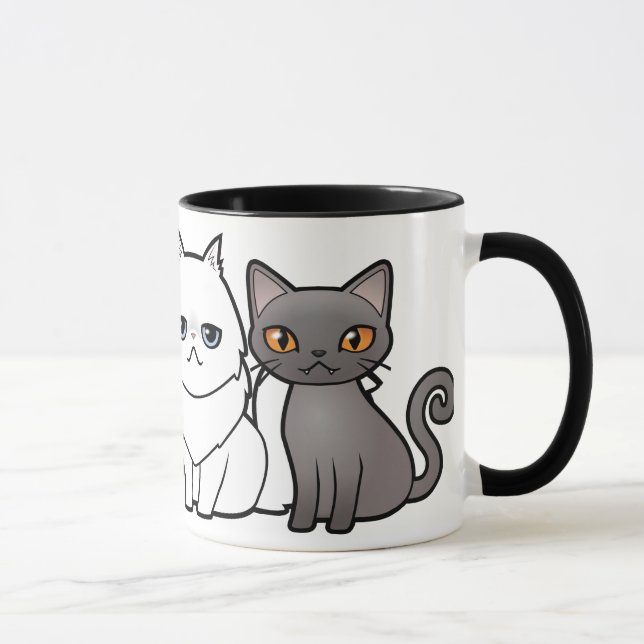 Caneca Projete seu próprio gato dos desenhos animados (Direita)