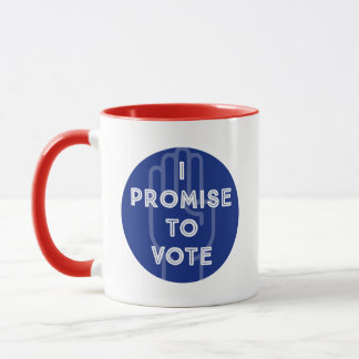 Caneca PROMETO VOTAR (vermelho&azul)