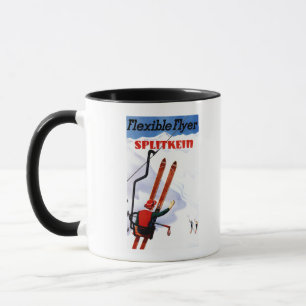 Caneca Promo de madeira dos esquis de Splitkein do
