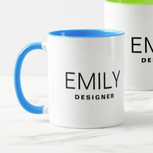 Caneca Promocional Comercial Adicione Seu Nome Dois Tons