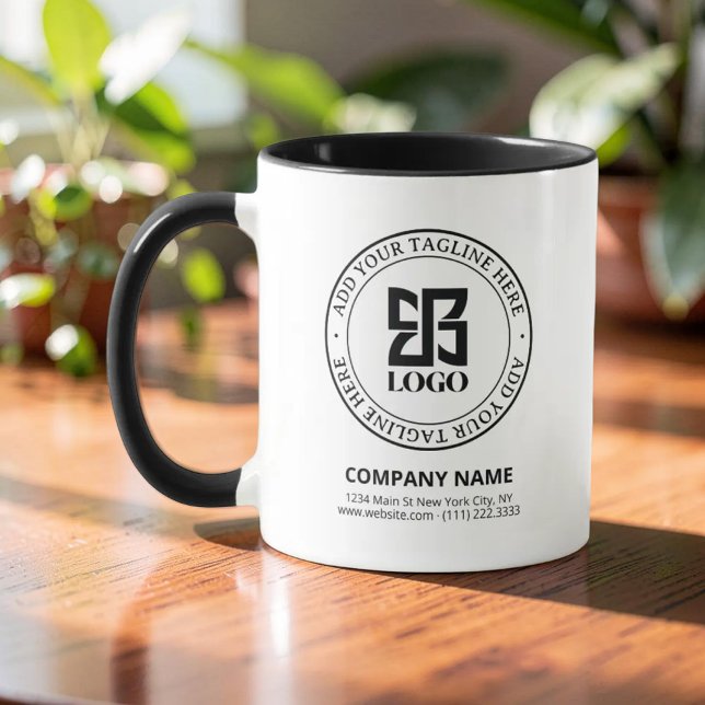 Caneca Promocional para Pequenas Empresas com Logo (Criador carregado)