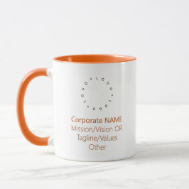 Caneca Promocional redondo corporativo Combo laranja