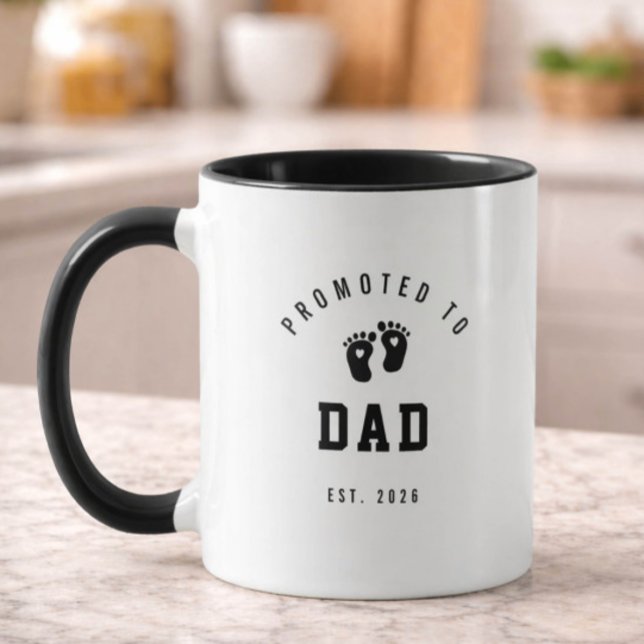 Caneca Promoted to Dad Mug New Dad Gift Idea (Criador carregado)