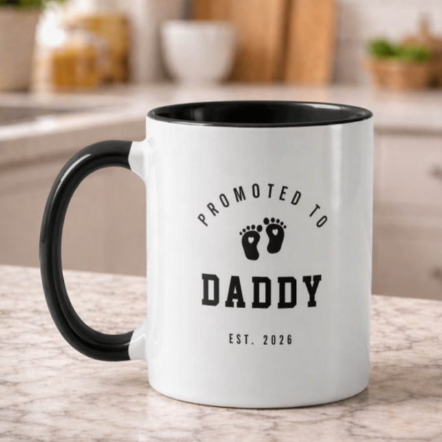 Caneca Promoted to Daddy Mug New Dad Gift (Criador carregado)