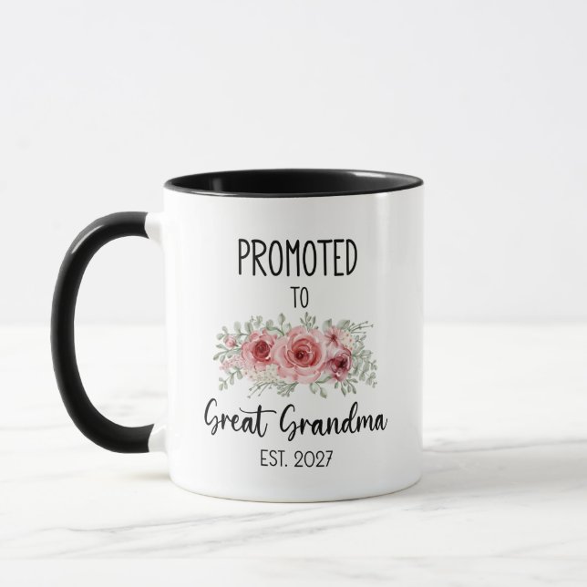 Caneca Promovida a Bisavó Est 2027 Flores Bebê (Esquerda)