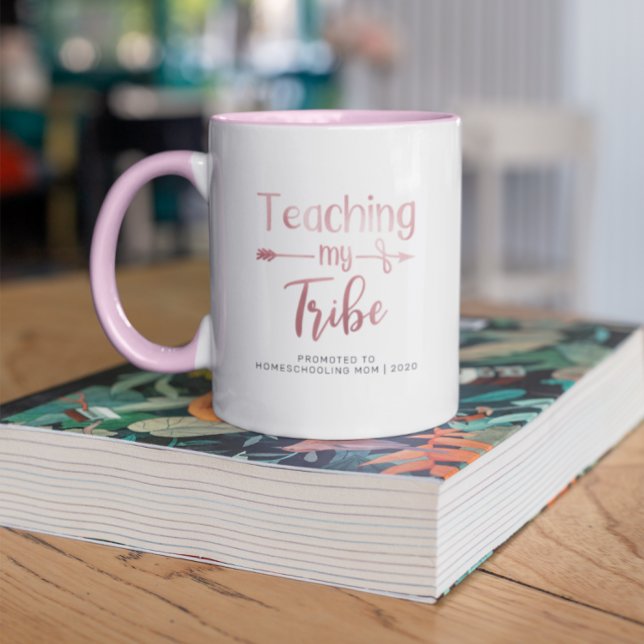 Caneca Promovida a Mãe Educadora em Casa | Rose Gold (Criador carregado)
