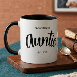 Caneca Promovida a Tia Ano Estabelecido Personalizado Bra