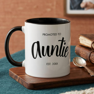 Caneca Promovida a Tia Ano Estabelecido Personalizado Bra