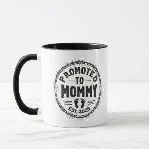 Caneca Promovido a Mamãe Est. Anúncio de gravidez 2025