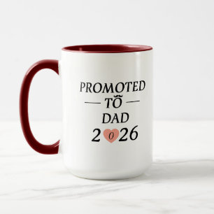Caneca Promovido a Papai 2026 Presente de Chuveiro de B
