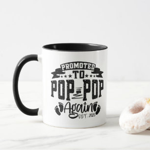 Caneca Promovido a Pop Pop Novamente Est 2021 Divertido A