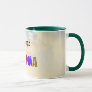 Caneca Promovido à vovó, Design de Nuvens de Pastel