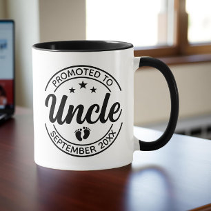 Caneca Promovido ao anúncio de gravidez personalizada do