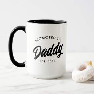 Caneca Promovido ao Dia de os pais de presente do Novo pa