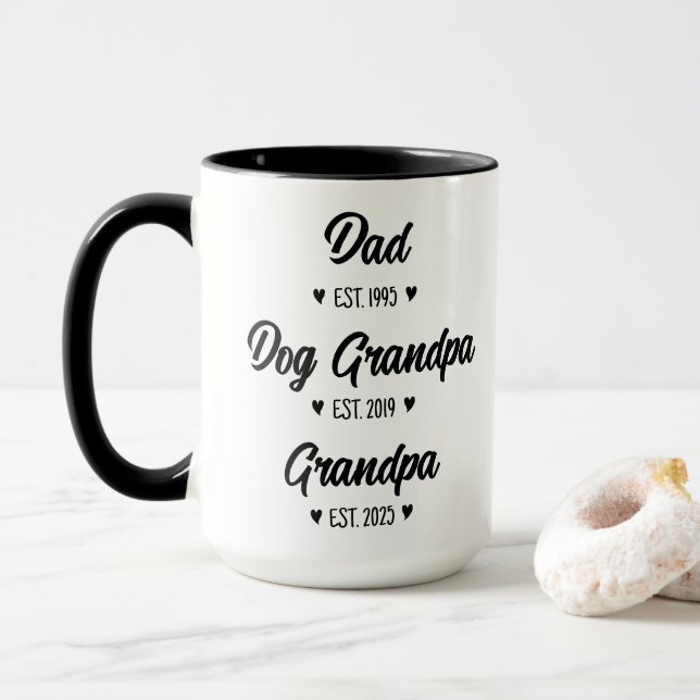 Caneca Promovido Para Novo Anúncio De Gravidez Do Avô (Com Donut)