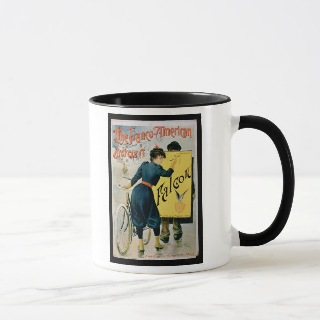 Caneca Propaganda de poster 'a bicicleta Franco-Americana (Direita)