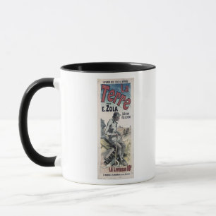Caneca Propaganda de poster "La Terre" por Emile Zola,