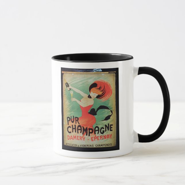 Caneca Propaganda de poster "Pur Champagne", de Damery, E (Direita)