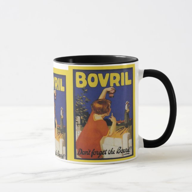 Caneca Propaganda retro do vintage, Bovril (Direita)
