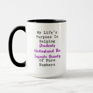 Caneca Propósito da Vida Infinita Beleza Números Puros