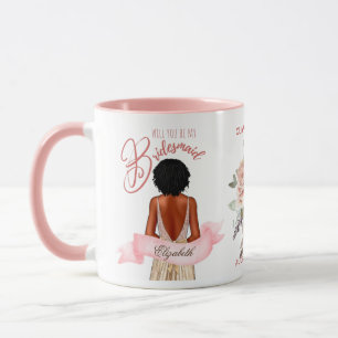 Caneca Proposta de Caricatura Da Bridesmaid Obrigado Pers