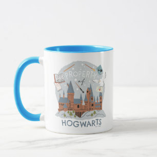 Caneca Propriedade de Hogwarts Cartoon Gráfico