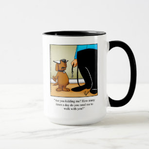 Caneca Proprietário de Cachorro Humor "Walks" Mug