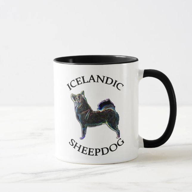 Caneca Proprietário islandês 11oz do Sheepdog. caneca. (Direita)