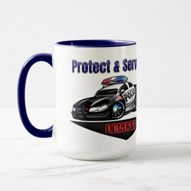 Caneca "Proteger e Servir" (Esquerda)